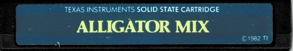 TI-99/4A ALLIGATOR MIX  DLM MATH SKILL BUILDERS BLACK BLUE CART & MANUAL TESTED - Image 1 of 1