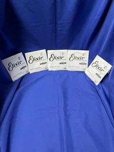 5 Elixir .047 Poly and Nano Coat 80/20 Bronze Individual Acoustic Guitar Strings - Picture 1 of 7