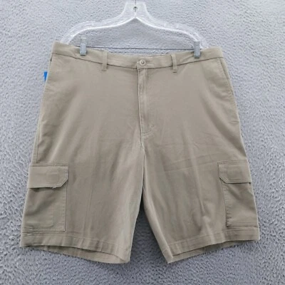 Haggar Mens Cargo Shorts 38x10 Beige High Rise Flat Front Stretch NEW - Image 1 of 4