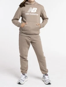New Balance Kids Fleece Hoodie & Jogger Set, Size 10/12, Brown, New With Tags - Picture 1 of 4