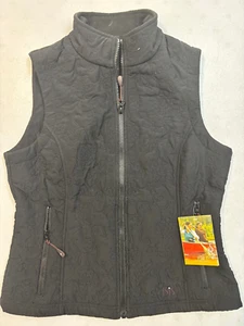 ISIS Sultana Vest Womens size 6 Full Zip black New - Picture 1 of 10