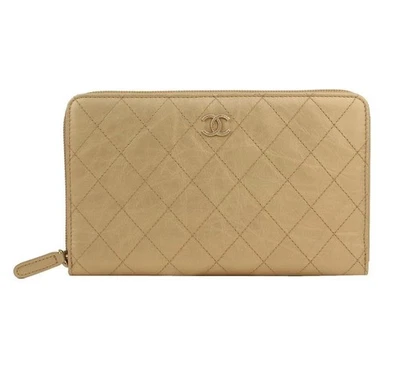 CHANEL Vintage Gold CC Stitched Organizer Wallet 15 26811407 - Image 1 of 4