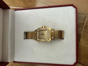 Vintage 18 Carat Gold Watch With Diamond Embellished With Diamonds. - Picture 1 of 5