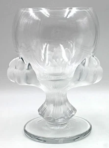 Lalique French Art Glass Crystal Bagheera Baghera Lion Paws Vase 8 1/4” - Picture 1 of 7