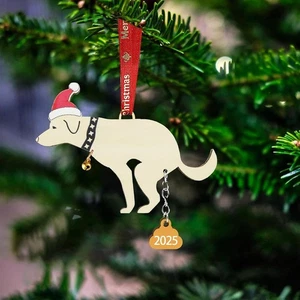 Hund Geschenk für Frauen Weihnachtsdeko Holzschild Männer Hundeliebhaber Mama und Papa - Bild 1 von 4