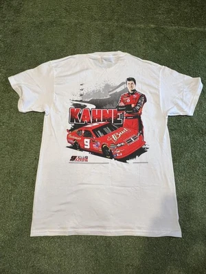 Camisa Kahne Para Hombres Mediana Blanca NASCAR Racing Gráfico Camiseta Doble Cara 9 Driver Foto 1 de 4