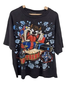 Vintage 90s Florida Panthers Taz Shattered Backboard Shirt Changes Tag XL Daily - Picture 1 of 6