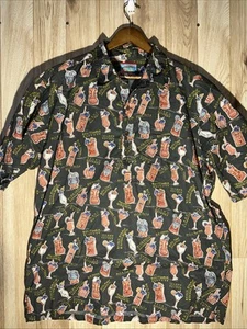 Reyn Spooner Joe Kealoha Tiki Drinks Cocktails Hawaiian Shirt Men’s XL - Picture 1 of 7