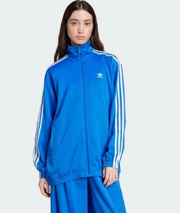 Adidas Originals Satin Loose Track Top Blue Women’s Size 8 NWT - Picture 1 of 8