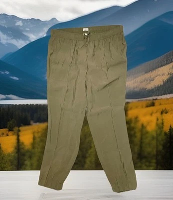 Van Heusen Women’s Pants Stretch Green Waist Drawstring Lounge Relax Size 16 NWT - Image 1 of 4