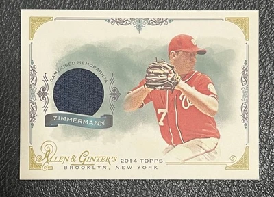 2014 Topps Allen & Ginter's Full Size Relics Jordan Zimmerman #FSR-JZ   Patch!!  - Image 1 of 3