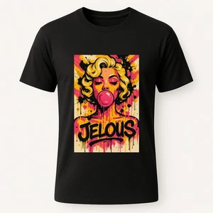 JELOUS Streetwear Graphic T-Shirt for Men Cotton Black Blue White Gray S-XXL - Picture 1 of 6