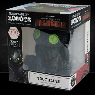 Figura de vinilo Toothless 250 hecha a mano por robots Cómo entrenar a tu dragón Foto 1 de 4