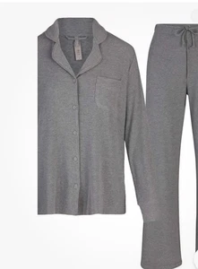 Skims Women's Soft Ribbed Lounge Sleep Set Heather Grey Size 2X Super Soft - Picture 1 of 7