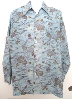 Camisa abotonada vintage Don Loper California Duque de Hollywood ver medidas Foto 1 de 4