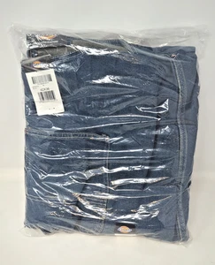 BRANDNEUE Dickies Indigo Latzhose - Größe 42x36 Carpenter Neu mit Etikett - Bild 1 von 3
