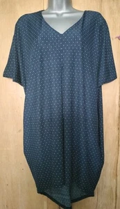 Navy & White Stretchy Blouse Tunic Size S/M NWT - Picture 1 of 5