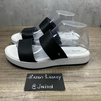 Simply Vera Wang~Women's~Slide White/ Black Straps Sandals~Size 8.5M - Image 1 of 4