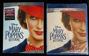 Disney Mary Poppins Returns Blu-ray / DVD - with Slipcover NEW SEALED - Picture 1 of 2