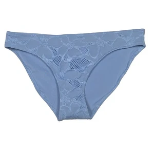 Aerie Bikini Bottom Women's Size Small Blue NWT Floral Embroidered Lined - Picture 1 of 6