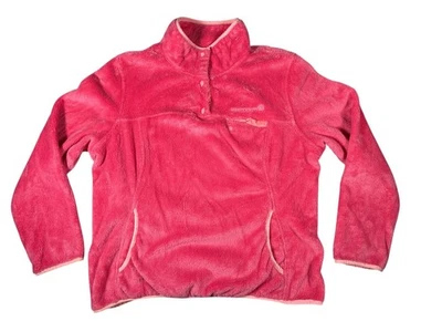 Pullover Free Country Fleece para mujer XL rosa cuarto a presión manga larga suave cálido Foto 1 de 4