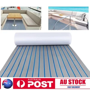 Self-adhesive Boat Flooring Decking EVA Foam Faux Teak Floor Mats , Grey Blue - Picture 1 of 21