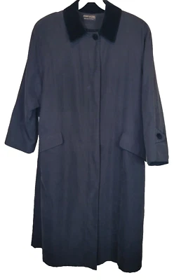 Abrigo Forecaster of Boston Gris Oscuro Largo Lana Terciopelo Cuello Para Mujer Talla 5/6 Mascota Foto 1 de 4