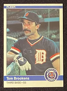 Tom Brookens 1984 MLB Detroit Tigers Third Baseman Baseball Card Fleer #78 - Picture 1 of 2