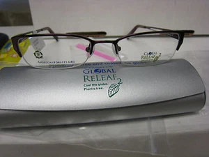 GLOBAL RELEAF EYEGLASS FRAMES Style EVERGLADES in BURGUNDY 52-18-140 W/GLOBAL - Picture 1 of 5