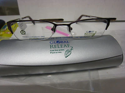 GLOBAL RELEAF  EYEGLASS FRAMES Style  EVERGLADES in BURGUNDY 52-18-140 W/GLOBAL  - Image 1 of 4