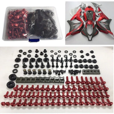 Red Screws Fairing Bolts Kit Shell Hardware For Honda CBR600RR CBR1000RR - Image 1 of 4
