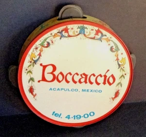 RARE! Vintage 70’s ACAPULCO Mexico 7” diameter Tin Metal Tamborine - Picture 1 of 5