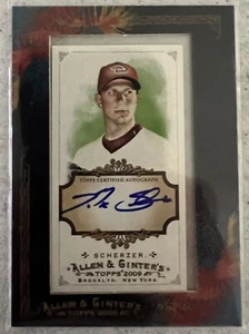 2009 TOPPS ALLEN & GINTER MAX SCHERZER FRAMED AUTO MINI SSP Rare 2nd Year! 💥💥 - Picture 1 of 2