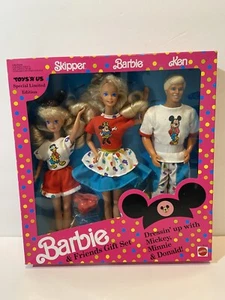 Vintage 1991 Barbie Friends Geschenkset Disney Mickey Ken Skipper Puppen Spielzeug R Us 3177 - Bild 1 von 10