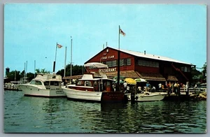 Postcard St. Michaels MD c1950s The Crab Claw Inc. Restaurant Miles River Advert - Bild 1 von 2