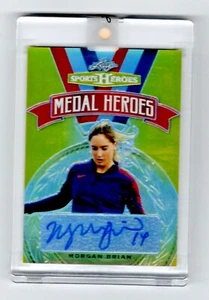 Rare 2018 Leaf Sports Heroes Morgan Brian Medal Heroes Gold 1/1 Autograph - Picture 1 of 3