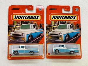 2022 MATCHBOX DODGE SWEPTSIDE PICKUP COLLECTOR NO. 68/100 LOT OF 2 - Picture 1 of 2