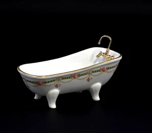 9911061-d Reutter-Porzellan Puppenstuben-Miniatur Badewanne 6,5x12,5x5cm - Picture 1 of 2