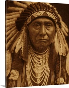 Chief Native American Indian Canvas Wrapped 16x20 Vintage 1800s Photo Art - Picture 1 of 3