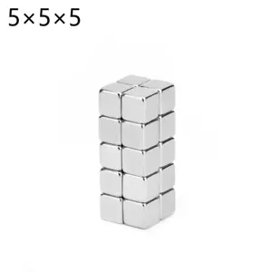 20x Strong 5x5x5 mm N45 Neodymium Block Rare Earth Magnets | DIY Craft Fridge - Picture 1 of 3