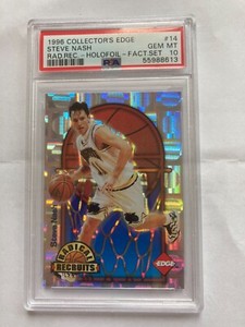 PSA 10 Gem mt 1996 collectors edge Steve Nash radical recruits rookie holo 1/1
