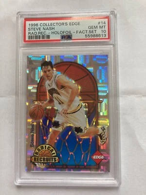 PSA 10 Gem MT 1996 Collectors Edge Steve Nash radical reclutas novato holo Foto 1 de 2