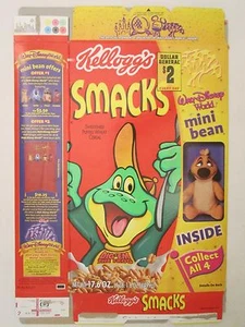 Kelloggs Cereal Box 2000 SMACKS 17.6 oz Lion King mini beans offer - Picture 1 of 2