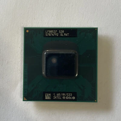 Intel Celeron M CPU 1.60 GHz / 1M / 533 Mhz No. 520 Mobile Processor SL9WT - Image 1 of 2