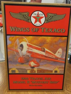 TEXACO AIRPLANE BANK 1930 TRAVEL AIR MODEL R "MYSTERY SHIP" 5th in Series - Picture 1 of 12