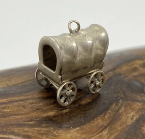 Divertente VNT ARGENTO STERLING fatto a mano 3D Southwestern carro coperto CHARM!:) - Foto 1 di 7