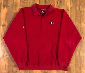 UGA - GEORGIA BULLDOGS - ADELANTE - ROJO - GRUESO - POLAR - JERSEY - XL - Imagen 1 de 4