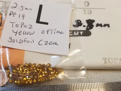 De colección Cristal 2.5mm Vidrio Estrás Checo Punta Trasera Joyería Artesanal Reparación 2005 Foto 1 de 2