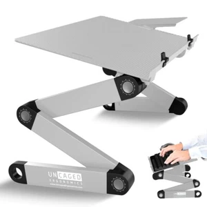 Adjustable Height Tilt Computer Keyboard Sit Stand Up Standing Riser Tray Holder - Picture 1 of 9