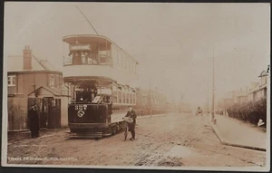 TOLWORTH postcard Tram Terminus with tram - Picture 1 of 1